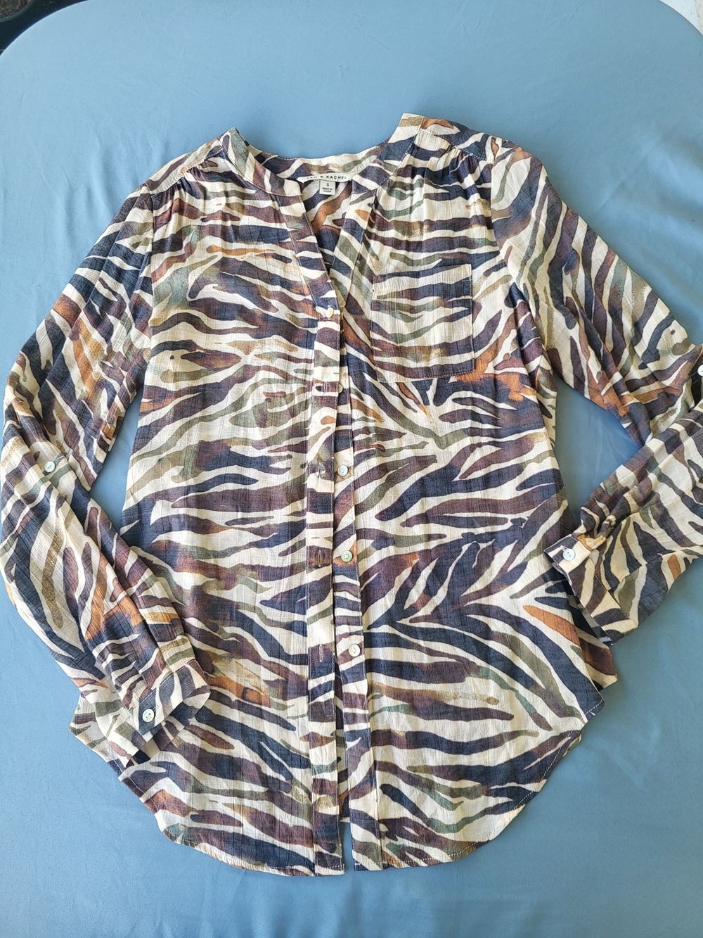 Zac & Rachel Multicolor Zebra-Print Button-Down Shirt